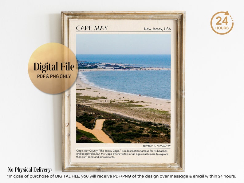 Cape May Wall Art, Cape May Canvas, Cape May Framed Poster, Cape May