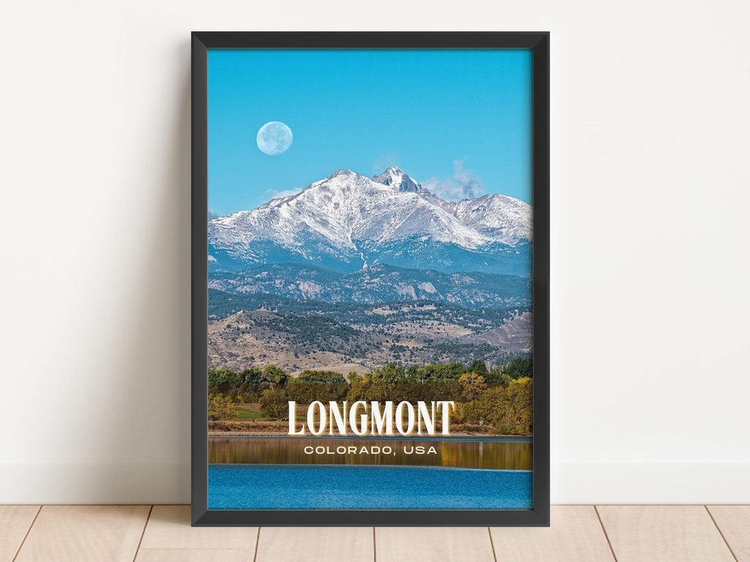 INSTANT DIGITAL DOWNLOAD, Longmont Retro Wall Art, Longmont Canvas