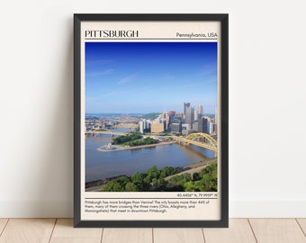 Pittsburgh Wall Art, Pittsburgh Canvas, Pittsburgh Framed Poster, Pittsburgh Photo, Pittsburgh Poster Print, Pennsylvania Poster Print, USA