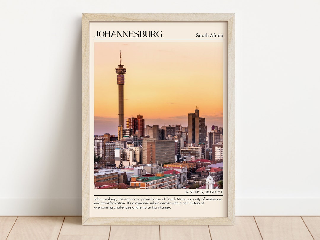 Johannesburg Minimal Wall Art, Johannesburg Canvas, Johannesburg Photo