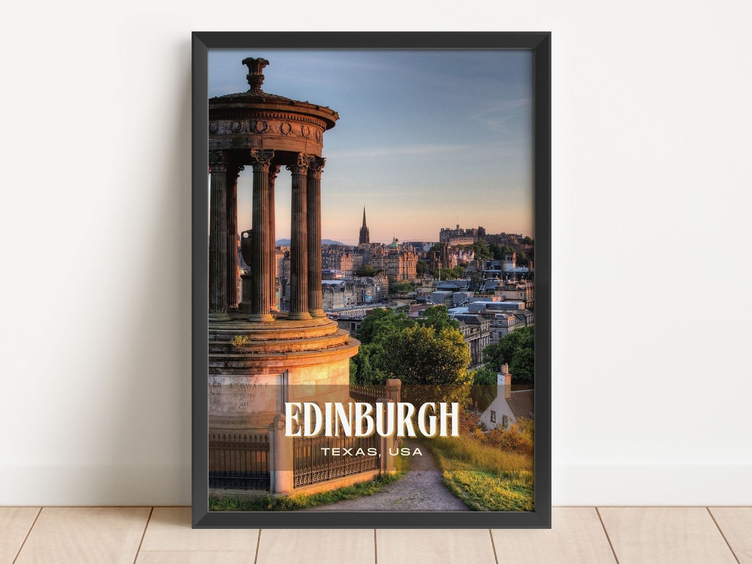 INSTANT DIGITAL DOWNLOAD, Edinburg Retro Wall Art, Edinburg Canvas