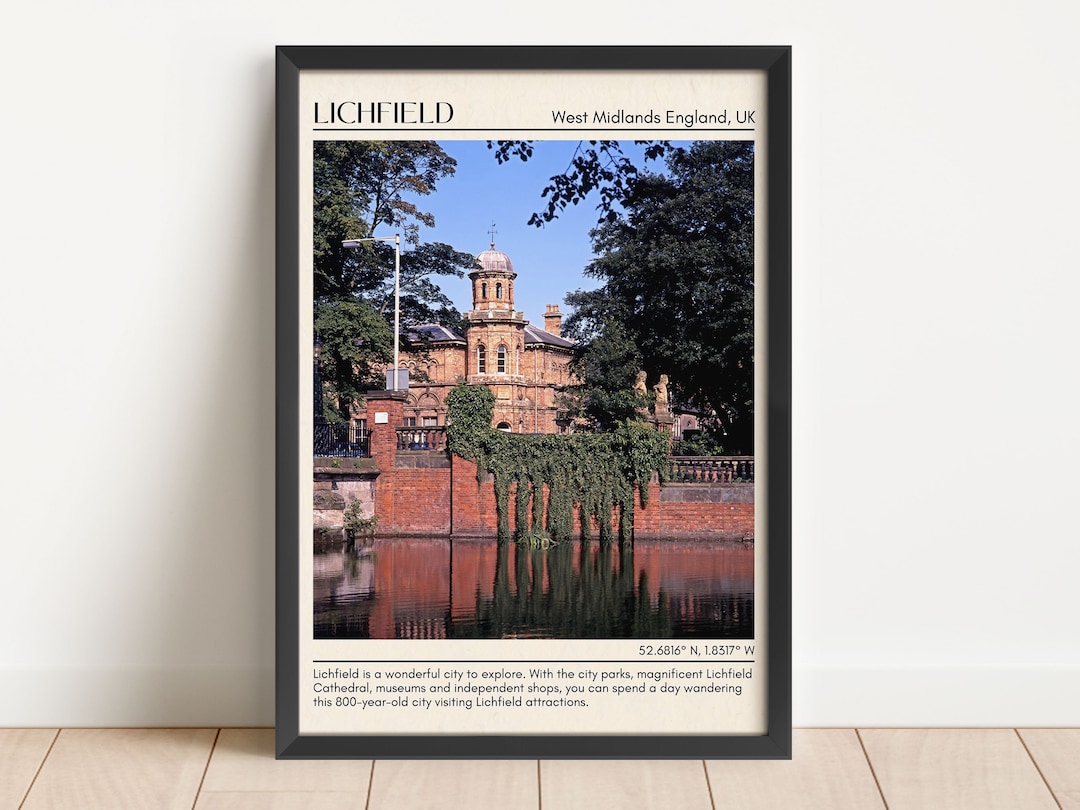 INSTANT DIGITAL DOWNLOAD, Lichfield Wall Art, Lichfield Canvas