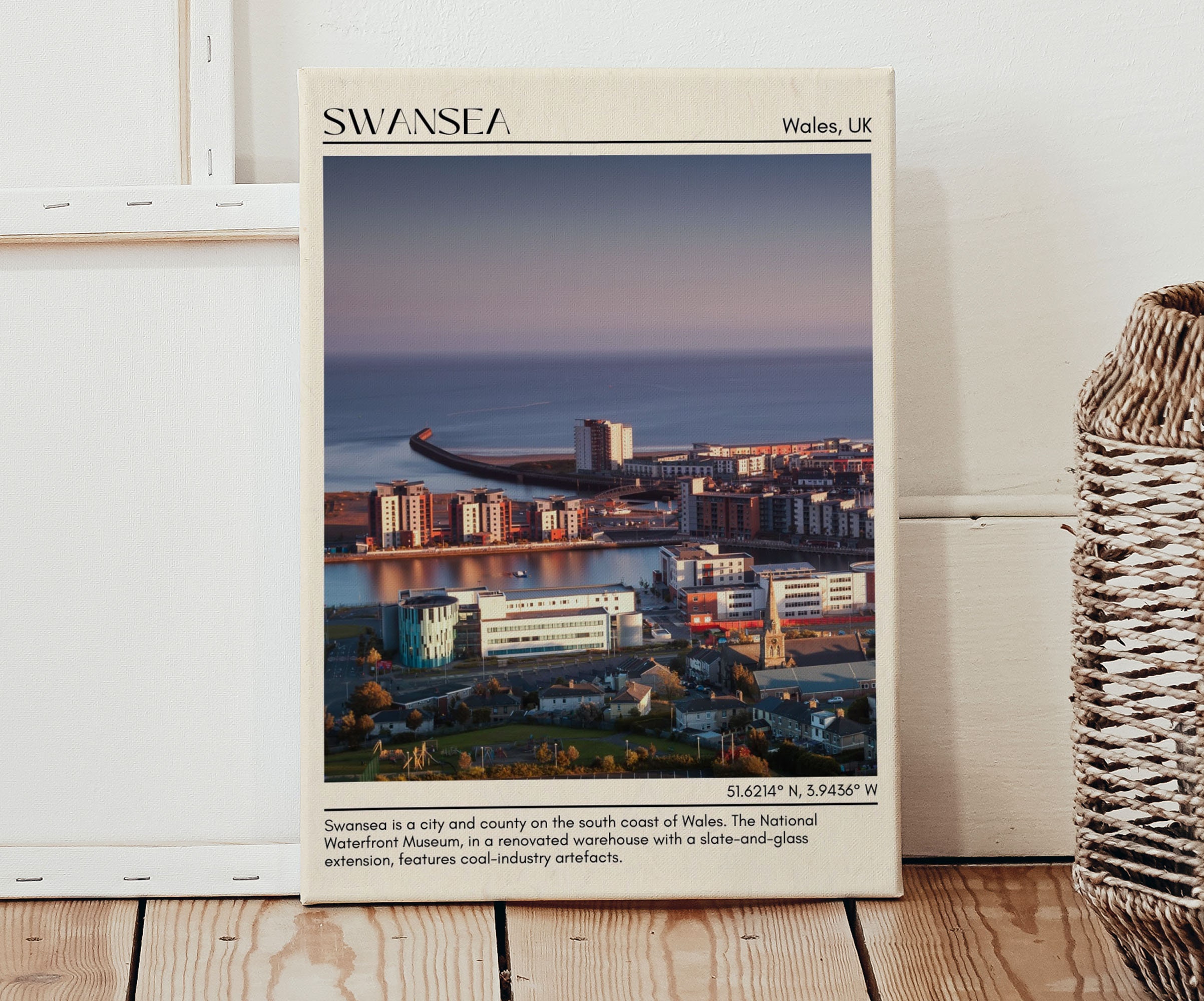 INSTANT DIGITAL DOWNLOAD, Swansea Wall Art, Swansea Canvas, Swansea
