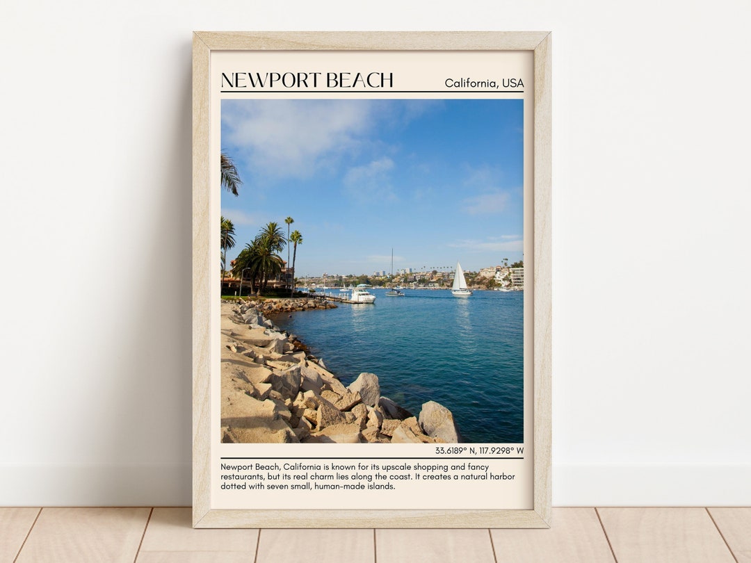 INSTANT DIGITAL DOWNLOAD Newport Beach Wall Art Canvas Etsy