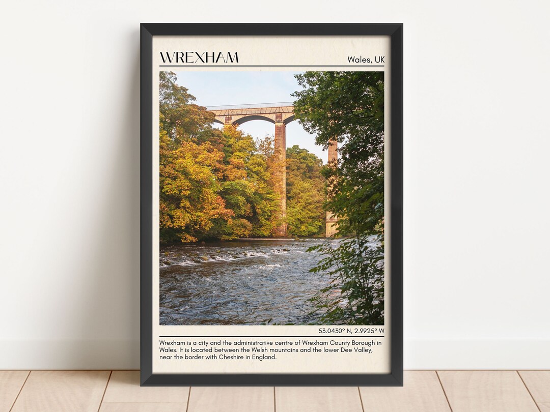 INSTANT DIGITAL DOWNLOAD, Wrexham Wall Art, Wrexham Canvas, Wrexham