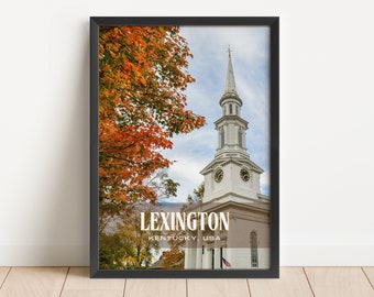 Lexington Retro Wall Art, Lexington Canvas, Lexington Framed Poster, Lexington Photo, Lexington Poster Print, Lexington Wall Decor, USA