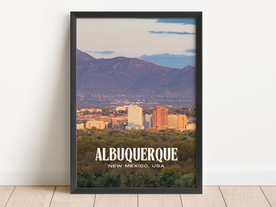 INSTANT DIGITAL DOWNLOAD, Albuquerque Retro Wall Art, Albuquerque