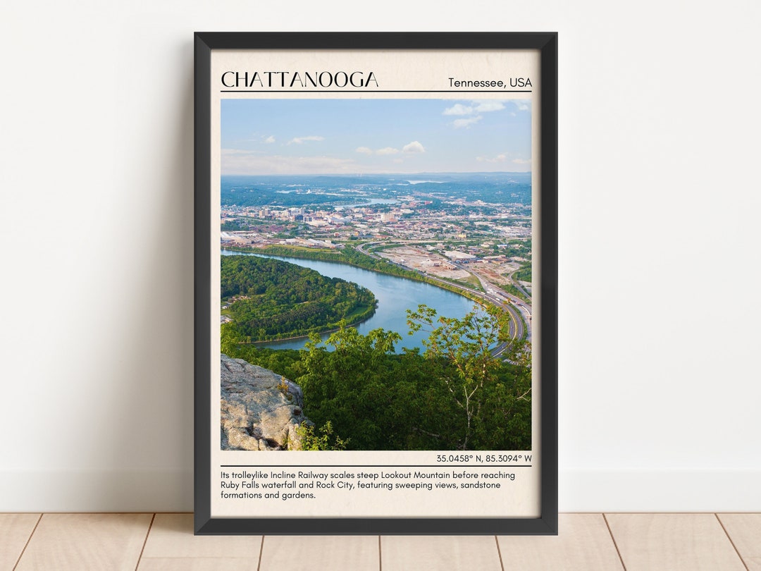 INSTANT DIGITAL DOWNLOAD, Chattanooga Minimal Wall Art, Chattanooga