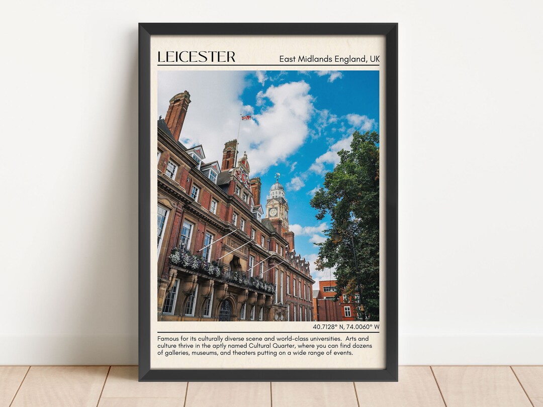 INSTANT DIGITAL DOWNLOAD, Leicester Wall Art, Leicester Canvas