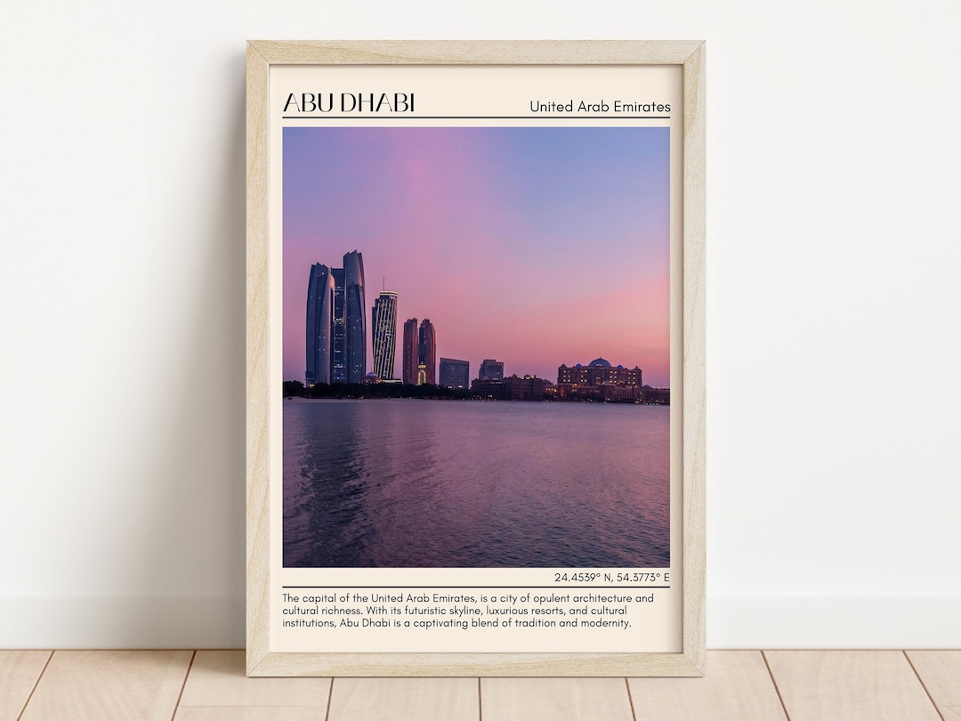 Abu Dhabi Minimal Wall Art Abu Dhabi Canvas Abu Dhabi Photo Etsy