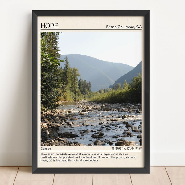 Hope Wall Art, Hope Canvas, Hope Framed Poster, Hope Photo, Hope Wall Decor, Hope Poster Print, British Columbia, Canada Poster