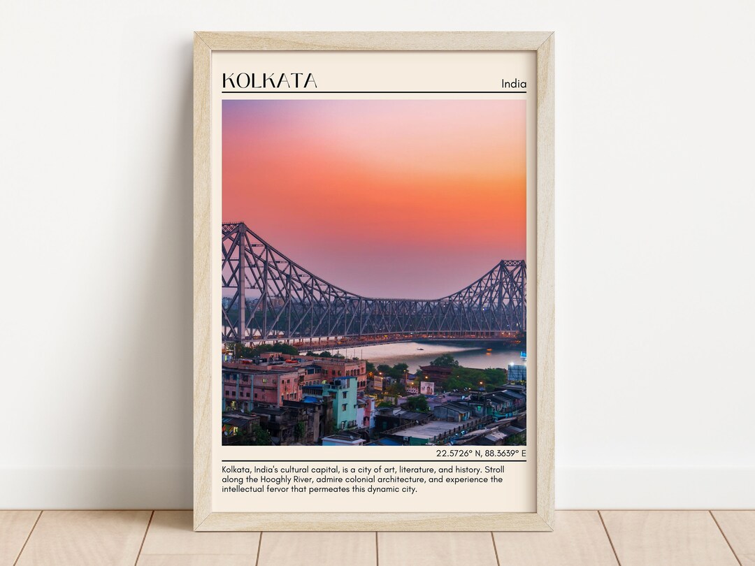 Kolkata Minimal Wall Art, Kolkata Canvas, Kolkata Photo, Kolkata Framed Poster, Kolkata Wall