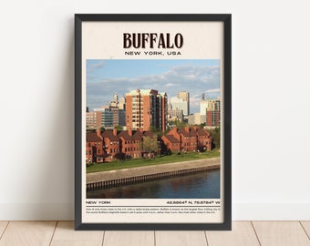 INSTANT DIGITAL DOWNLOAD, Buffalo Vintage Wall Art, Buffalo Canvas, Buffalo Poster, Buffalo Photo, Buffalo Print, Buffalo Wall Decor, Usa