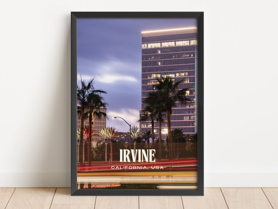 INSTANT DIGITAL DOWNLOAD, Irvine Retro Wall Art, Irvine Canvas, Irvine