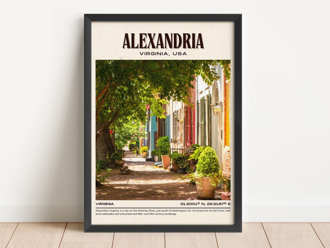 INSTANT DIGITAL DOWNLOAD, Alexandria Vintage Wall Art, Alexandria