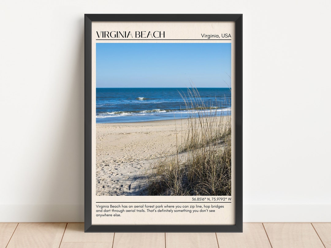 Virginia Beach Wall Art Virginia Beach Canvas Virginia Beach Etsy