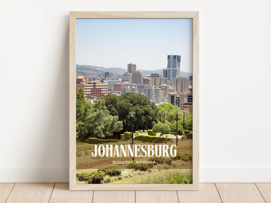 Johannesburg Retro Wall Art Johannesburg Canvas Johannesburg Etsy UK