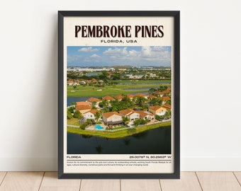 INSTANT DIGITAL DOWNLOAD, Pembroke Pines Vintage Wall Art, Pembroke Pines Canvas, Pembroke Pines Poster, Pembroke Pines Photo, Usa Poster