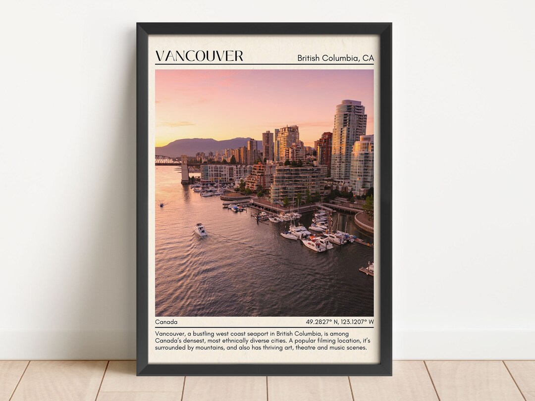 Vancouver Wall Art, Vancouver Canvas, Vancouver Framed Poster