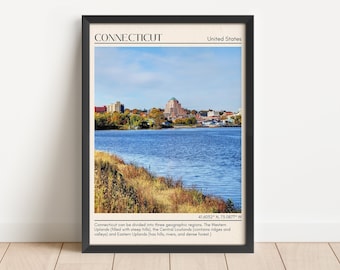 Connecticut Wall Art, Connecticut Canvas, Connecticut Framed Poster, Connecticut Photo, Connecticut Poster Print, Connecticut Wall Decor,USA