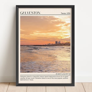 Galveston Canvas, Galveston Wall Art, Galveston Poster, Galveston Photo, Galveston Wall Decor, Texas, USA Poster Print, United States