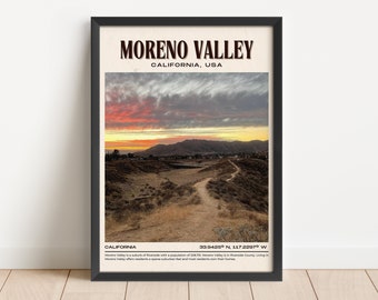 Moreno Valley Vintage Wall Art, Moreno Valley Canvas, Moreno Valley Framed Poster, Moreno Valley Photo, Moreno Valley Wall Decor, USA Poster