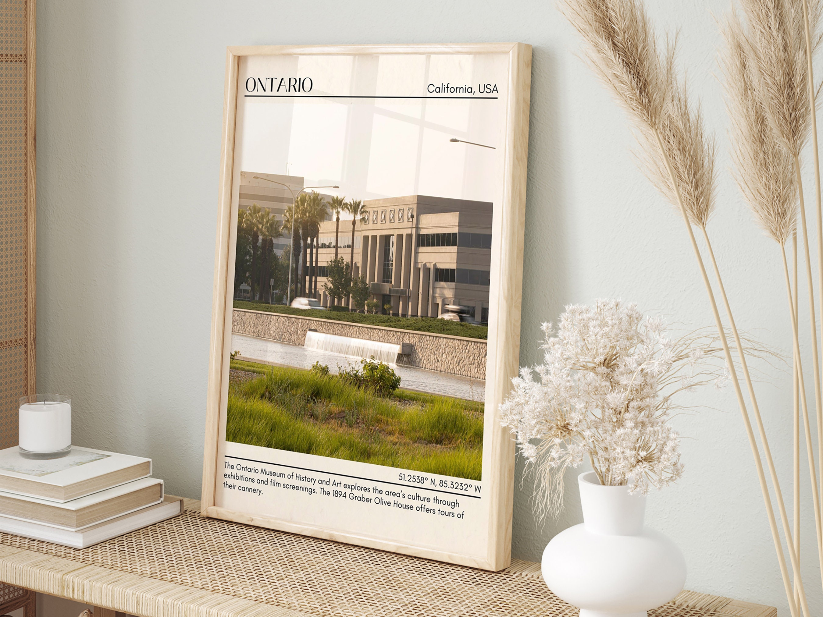 INSTANT DIGITAL DOWNLOAD, Ontario Minimal Wall Art, Ontario Canvas