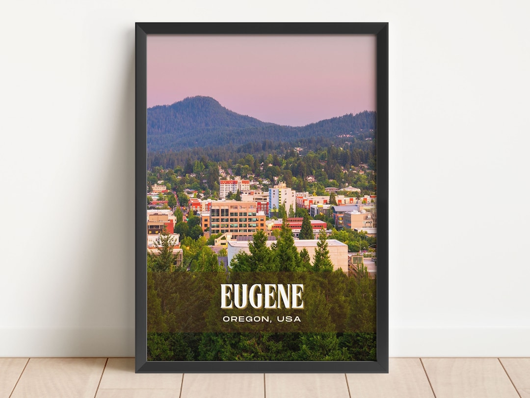 INSTANT DIGITAL DOWNLOAD, Eugene Retro Wall Art, Eugene Canvas, Eugene