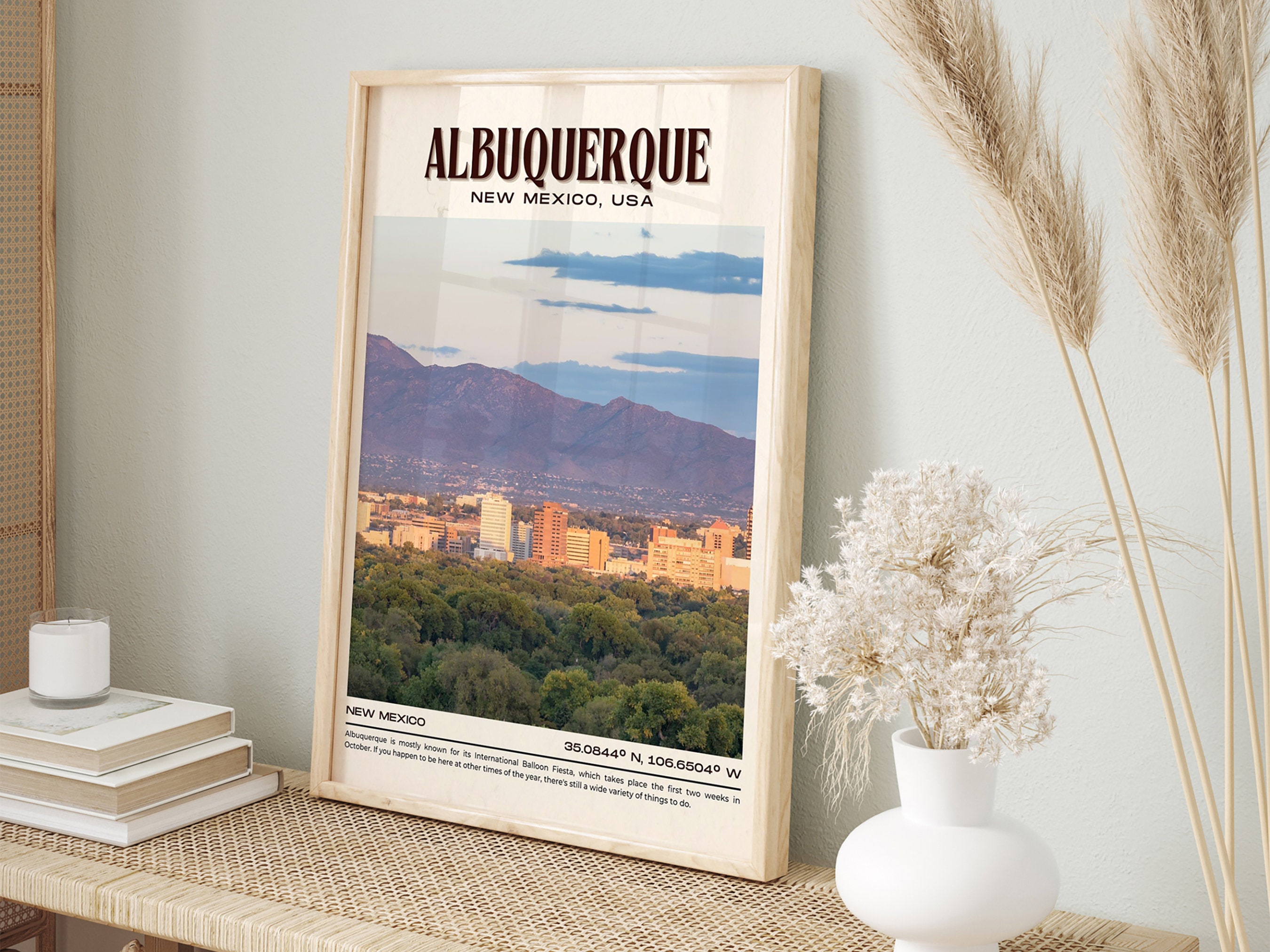 INSTANT DIGITAL DOWNLOAD, Albuquerque Vintage Wall Art, Albuquerque