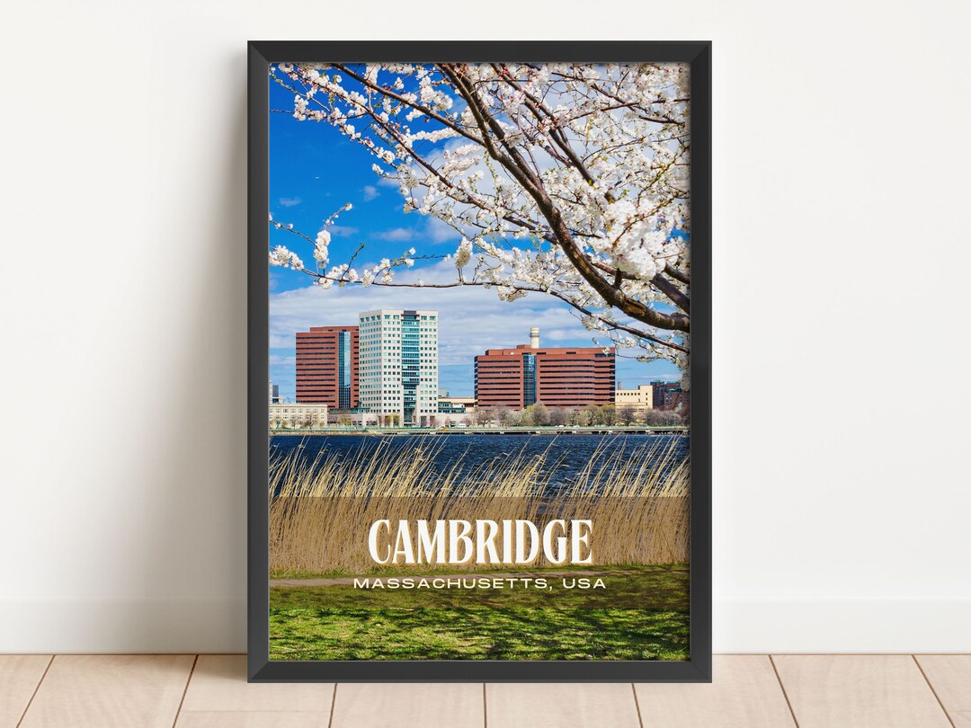 INSTANT DIGITAL DOWNLOAD, Cambridge Retro Wall Art, Cambridge Canvas