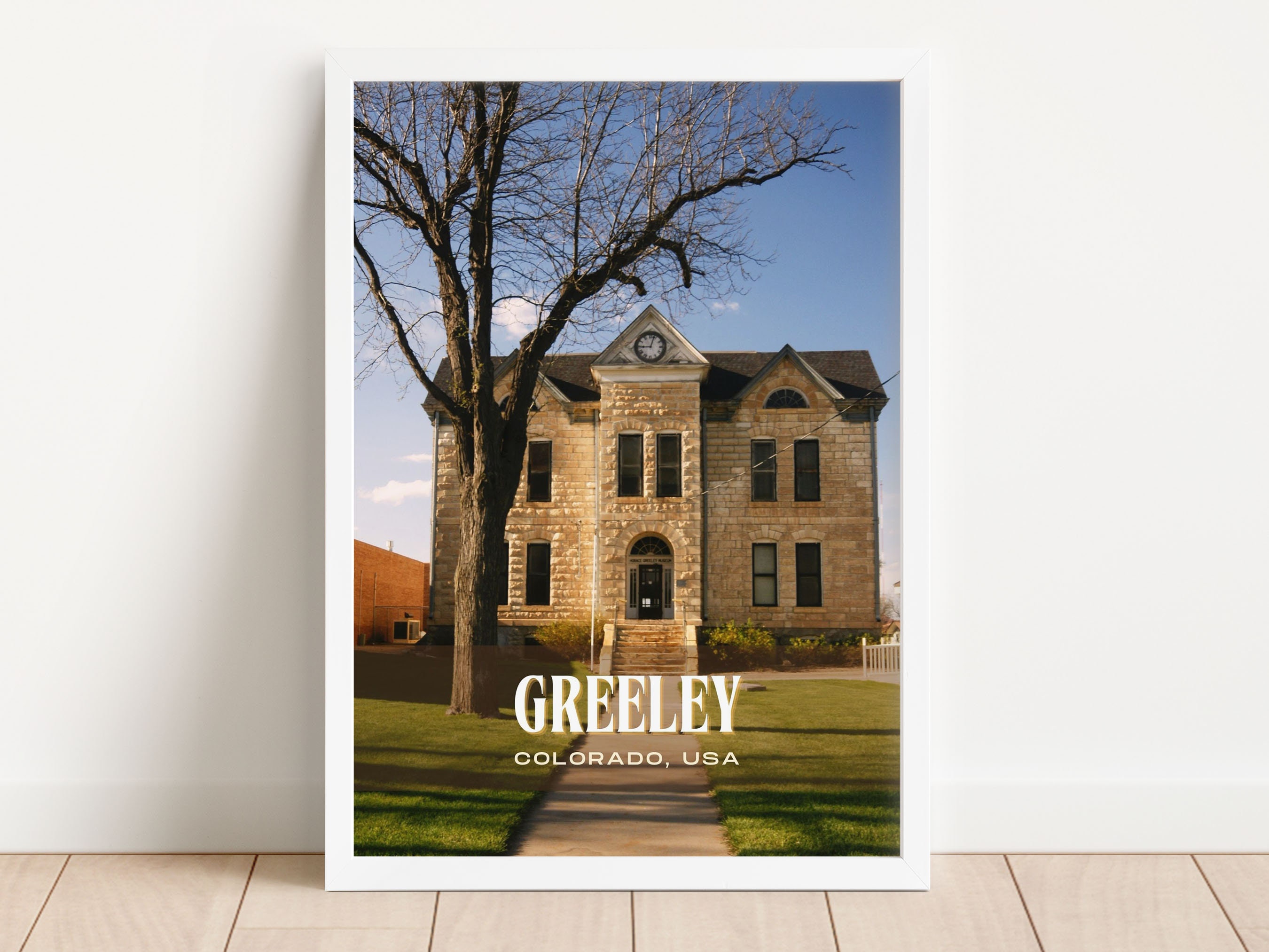 Greeley Retro Wall Art Greeley Canvas Greeley Framed Poster