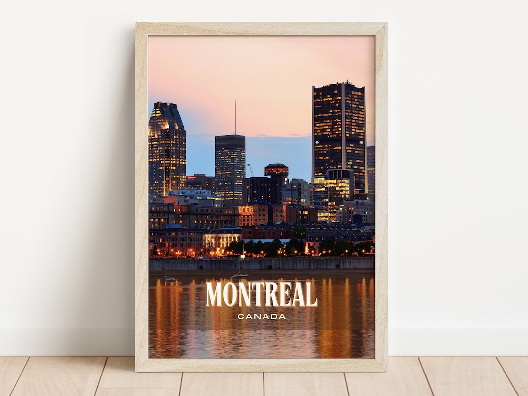 Montreal Retro Wall Art, Montreal Canvas, Montreal Photo, Montreal