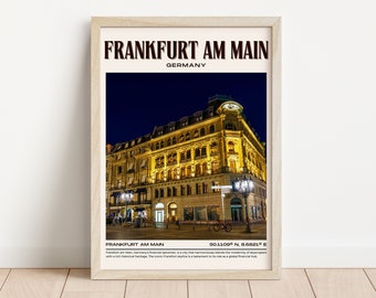 Frankfurt am Main Vintage Wall Art, Frankfurt am Main Canvas, Frankfurt am Main Photo, Frankfurt am Main Framed Poster, Germany Poster Print