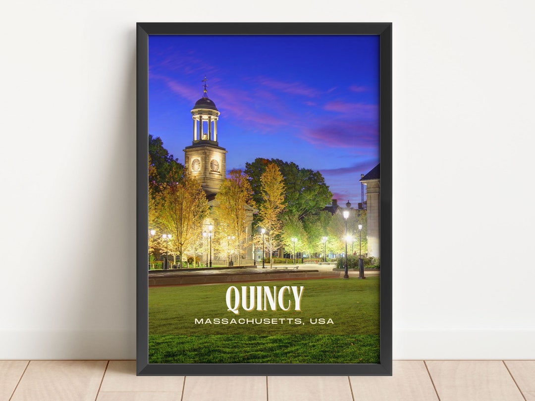 Quincy Retro Wall Art, Quincy Canvas, Quincy Framed Poster, Quincy