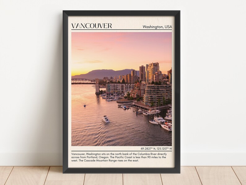 INSTANT DIGITAL DOWNLOAD, Vancouver Minimal Wall Art, Vancouver Canvas
