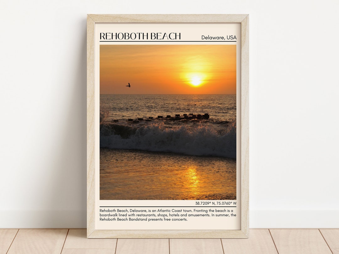 Rehoboth Beach Wall Art Canvas, Rehoboth Beach Framed Poster Wall Decor