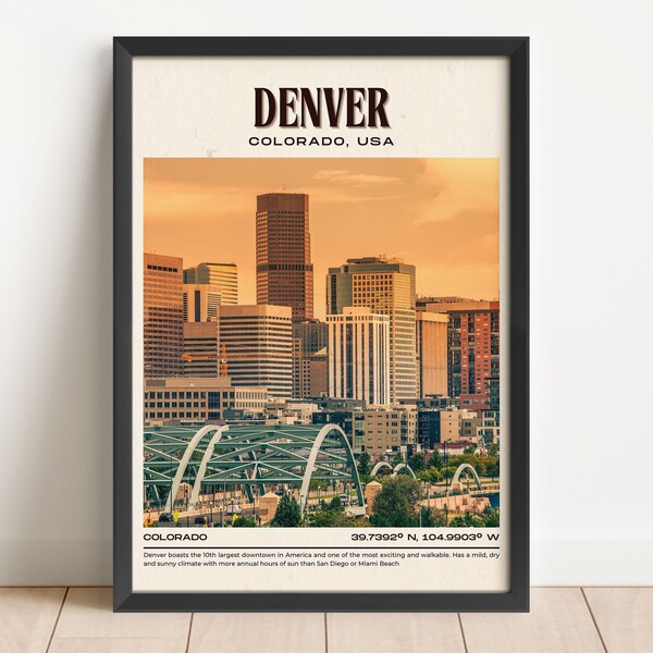 INSTANT DIGITAL DOWNLOAD, Denver Vintage Wall Art, Denver Canvas, Denver Poster, Denver Photo, Denver Poster Print, Denver Decor, Usa Poster