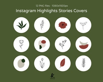 Floral Instagram Story Highlight Icons, Hand drawn Boho Icons, Stories cover, Instagram, Social Media Icons for Fashion, Beauty, Lifestyle