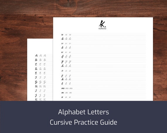 cursive letters alphabet uppercase and lowercase printable letter