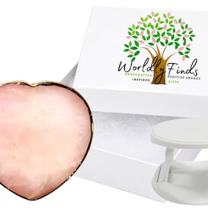 GENUINE Rose Quartz Crystal Cell Phone Grip, 6 Options! Crystal Phone Stand, Natural Crystal Healing Phone Accessories