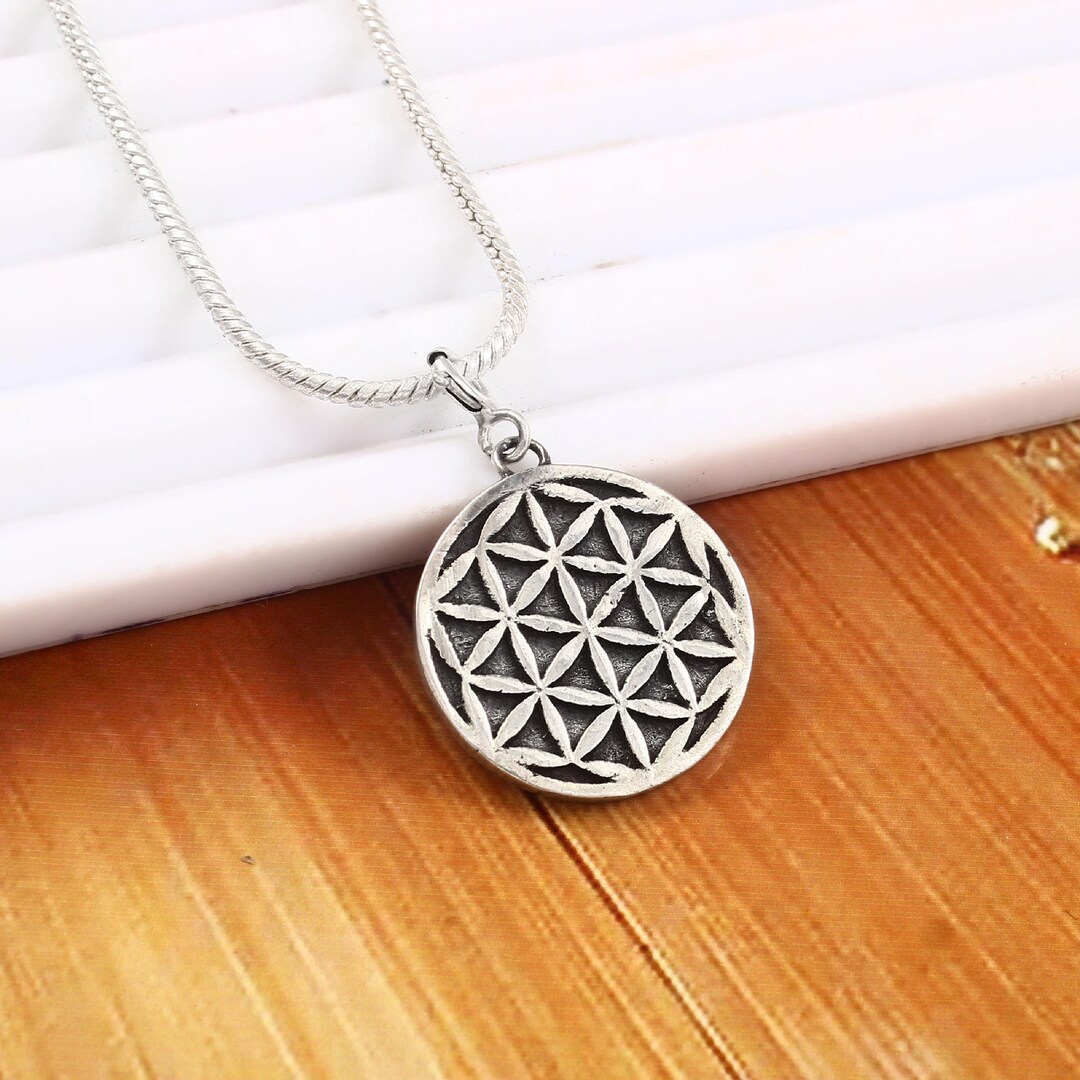 Flower of Life Pendant - Sacred Geometry Jewelry - Spiritual / Yoga ...