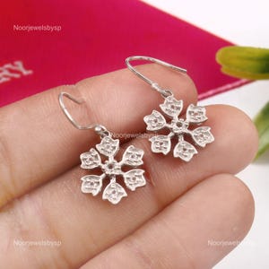 Natural White Topaz Earrings, White Gemstone Earrings, Drop & Dangle Earrings, 925 Sterling Silver Jewelry, Birthday Gift, Earrings For Wife