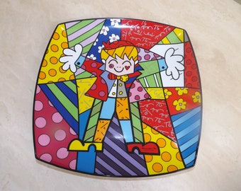 Goebel Romero Britto "Hug Too" Porcelain Wall Plate