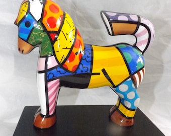 Goebel Romero Britto "Dancer" Porcelain Horse Sculpture