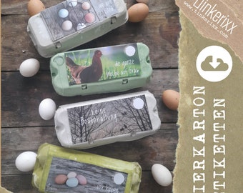 Egg carton labels *Download* with labeling field