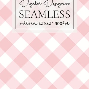 Seamless Pink Gingham Diagonal Pattern, Fabric Design, Commercial ...