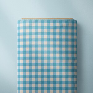 Seamless Gingham Patterns Blue Colors, Fabric Design, Commercial ...
