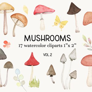 Set Png Funghi Magici, Pacchetto Funghi, Clipart Woodland, Download istantaneo, File digitali