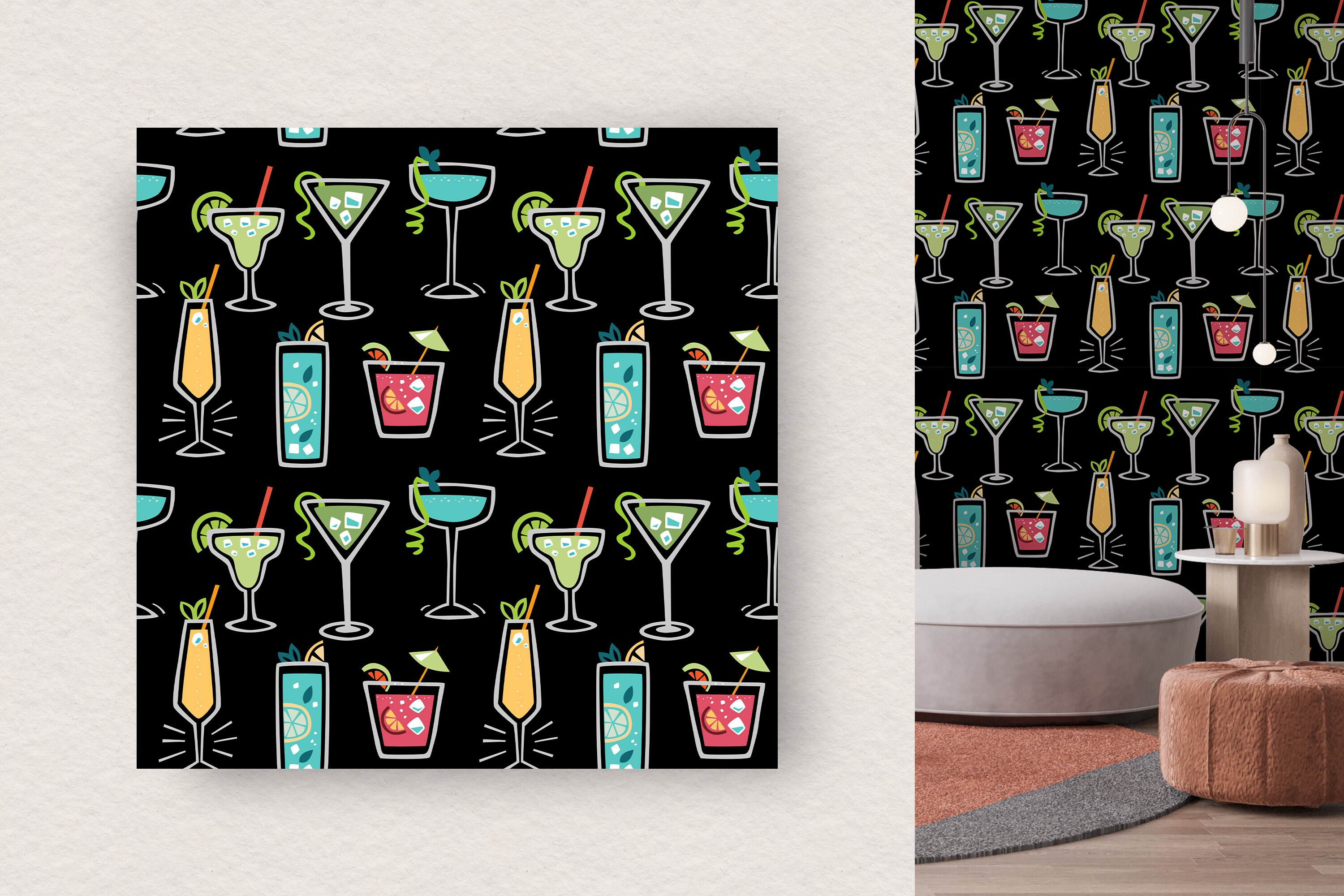 Cute Digital Paper Pack With Cocktails Summer Party Drinks - Etsy