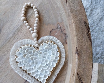 Décoration poignée de porte forme "Coeur" - Boho inspired home decor - Handmade - Made in France